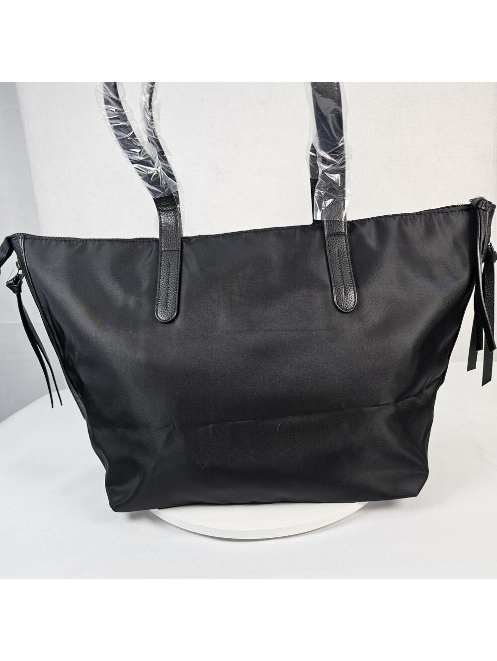 Botkier Tote Bag New York Bond Zipper Accents Organize Laptop Travel Work Black - Picture 3 of 8